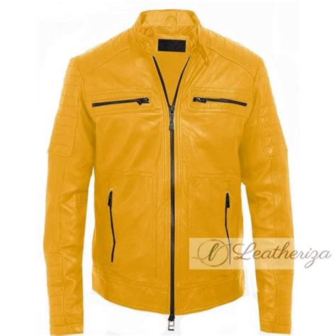 Men Yellow Jacket for Men Online from Leatheriza.com