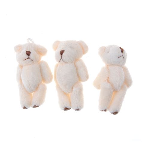 TOYZHIJIA hot sale 3Pcs Small Teddy Bears Plush Soft Toys Pearl Velvet ...