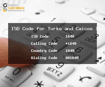 ISD Code for Turks and Caicos Islands | 1649 Country Code | Turks and ...