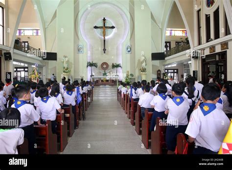 Catholic church. Liturgy of the Word with Children at Sunday Mass. Ho ...