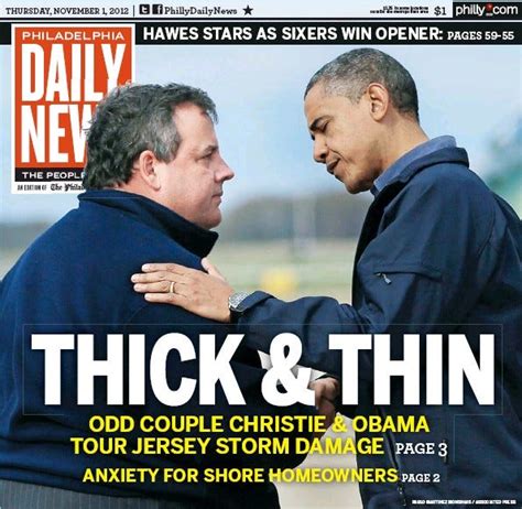 Philadelphia Daily News Cover On Obama, Christie - Business Insider