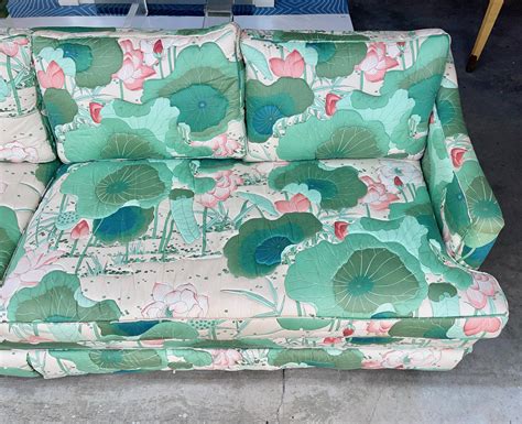 Vintage Quilted Lilly Pad Sofa For Sale at 1stDibs