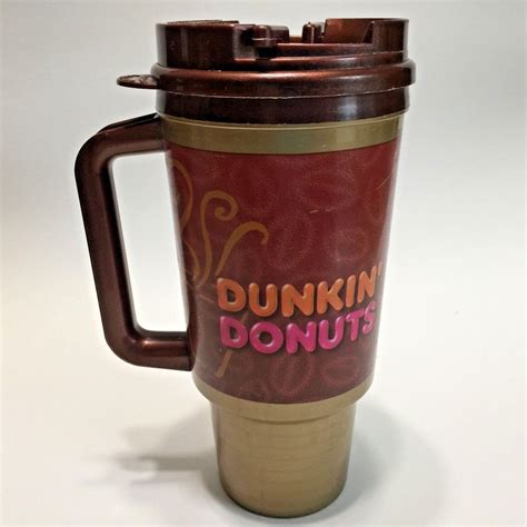 Dunkin Donuts 24 oz Travel Mug Whirley Travel Mug Brown Gold #DunkinDonuts | Dunkin donuts ...