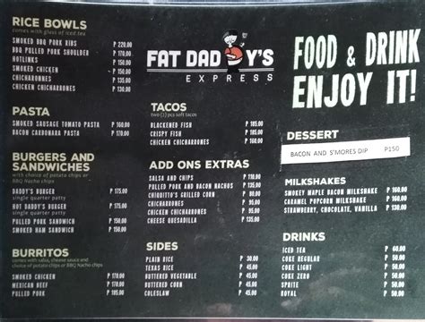 Fat Daddy's Smokehouse Menu, Menu for Fat Daddy's Smokehouse, Marikina ...