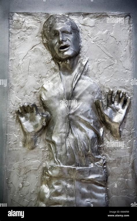 Han Solo frozen in carbonite during a Star Wars fans meeting Forcecon ...