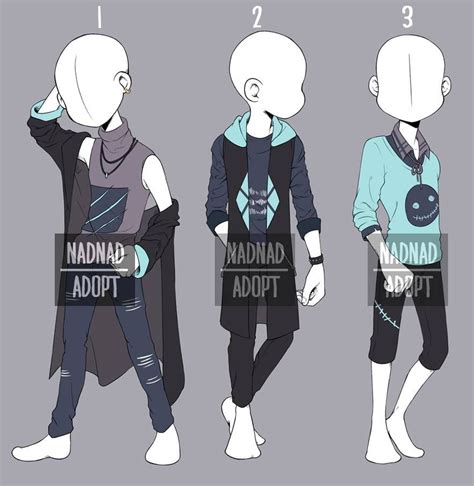 [CLOSED] Casual Boy Fashion Adopt 5 by NadiaSyahda | Drawing clothes, Drawing anime clothes ...