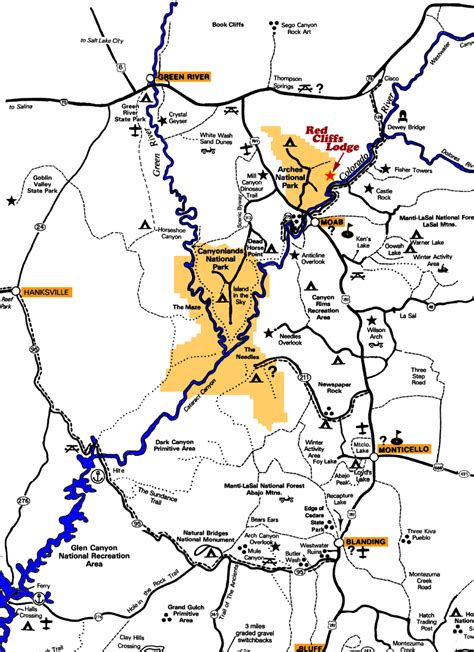 Map of Moab's Surrounding Area