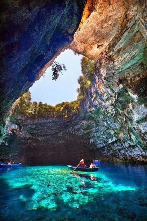 Melissani Cave - Kefalonia, Greece | Places to visit, Beautiful places, Places to travel