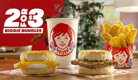 Wendy's offers $3 Biggie Bundles for breakfast - Living On The Cheap