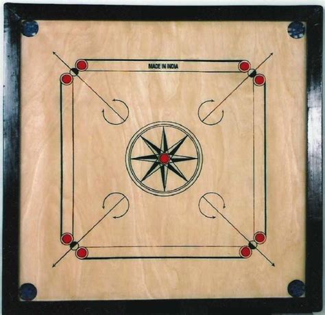 DTD Full Size Wooden Ply Carrom Board 32 inch with Coins, 1 Striker ...