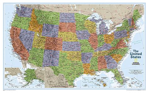 National geographic: united states explorer wall map - laminated (32 x ...