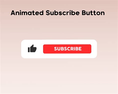 Animated Youtube Button Red Subscribe Button Animation - Etsy