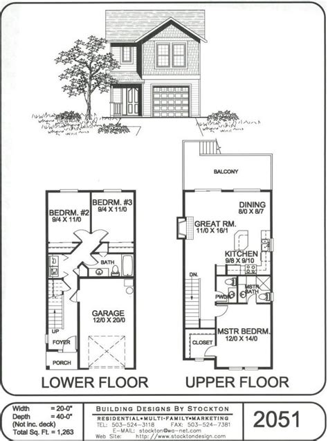 Building Designs by Stockton: Plan # 2051 | Cottage floor plans, Building design, Two story ...