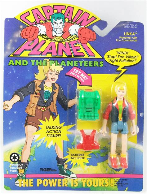 Captain Planet - Kenner Tiger Toys - Planeteer Linka "talking"