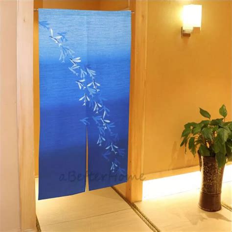 JAPANESE NOREN DOOR Doorway Hanging Curtain Room Divider Tapestry Blue ...