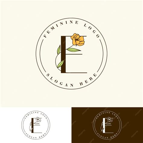 Premium Vector | Letter E floral Feminine Logo