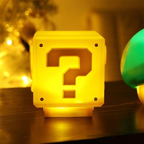 Super Mario Mini Question Block Lamp with Sound