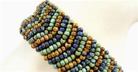 Sweet Freedom Designs: Chevron Bracelet with Picasso-Finish Seed Beads