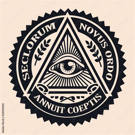 Eye of Providence. Masonic symbol. Conspiracy theory. parchment, Stock Vector | Adobe Stock