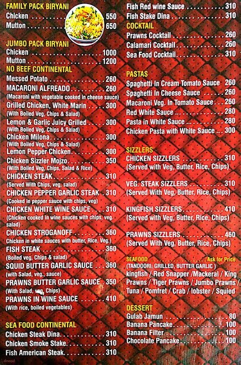 Menu of Goa Food Court, Candolim, Goa | Dineout