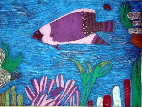 Cardinal Art 2010/2011: Oil Pastel Fish Art II