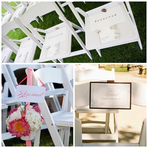 Free Printable Reserved Seating Signs for Your Wedding Ceremony