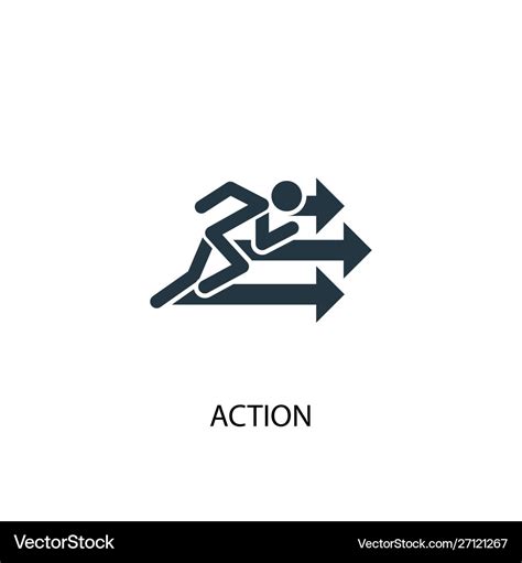 Action icon simple element Royalty Free Vector Image