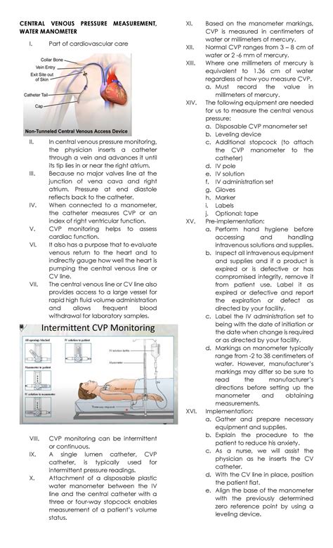 118 RLE Central Venous Pressure Measurement - CENTRAL VENOUS PRESSURE ...