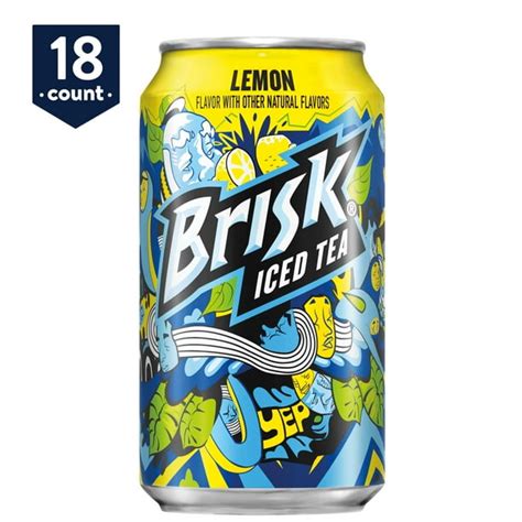 Brisk Iced Tea, Lemon, 12 oz Cans, 18 Count - Walmart.com - Walmart.com