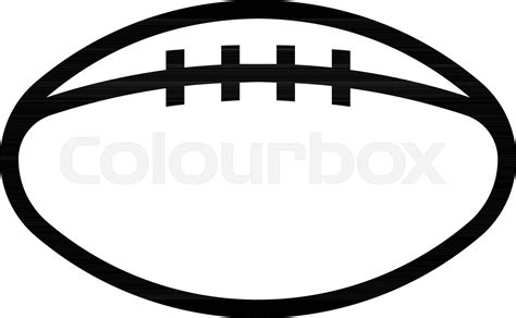 outline beautiful Rugby ball vector icon | Stock vector | Colourbox