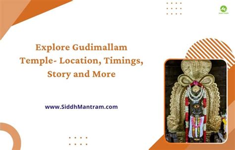 Explore Gudimallam Temple- Location, Timings, Story and More