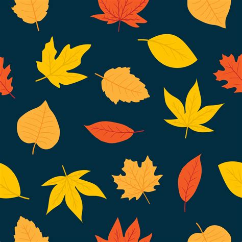 Autumn leaves seamless pattern 669992 Vector Art at Vecteezy