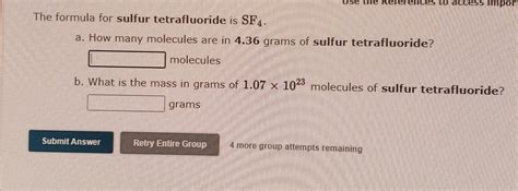 Solved a. How many molecules of dinitrogen tetrafluoride are | Chegg.com