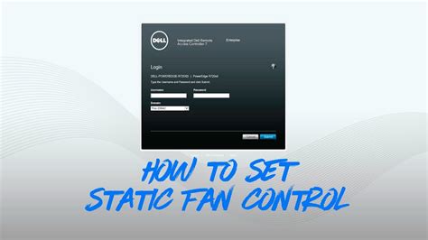 How to Set Static Fan Control on #Dell #PowerEdge #Server to silence fan noises - YouTube