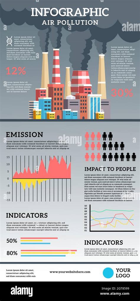 infographic air pollution with city highly air pollution illustration. vector design Stock ...