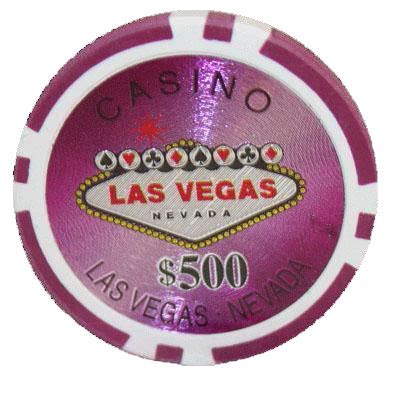 25 Purple Las Vegas Casino Poker Chips | $500 Chip Value | CPLV-$500*25 ...