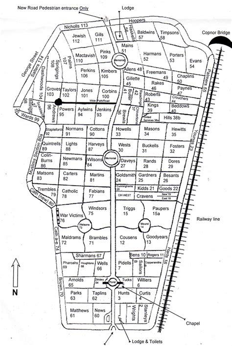 Plan of Kingston Cemetery, Portsmouth | Bygone