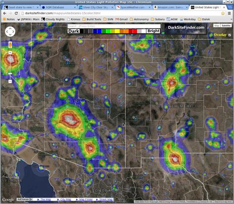 Light Pollution Map Usa - United States Map