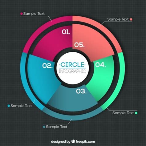 Colorful pie chart | Free Vector