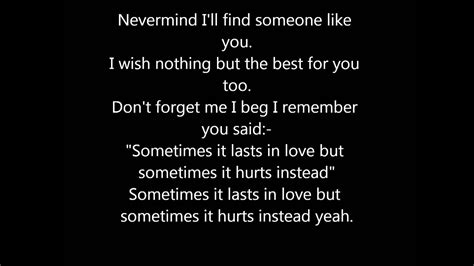 Adele - Someone Like You (Lyrics) - YouTube