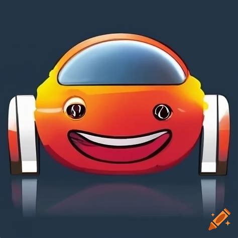 Smiling futuristic car on Craiyon