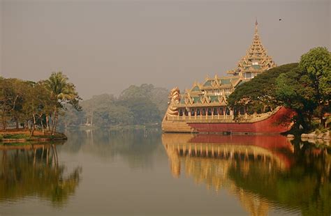 Download Myanmar Yangon Man Made Karaweik HD Wallpaper by Louise Bleakly