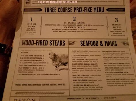 Menu at Devon Restaurant, Oakbrook Terrace