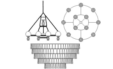 Chandelier Plan Cad Block