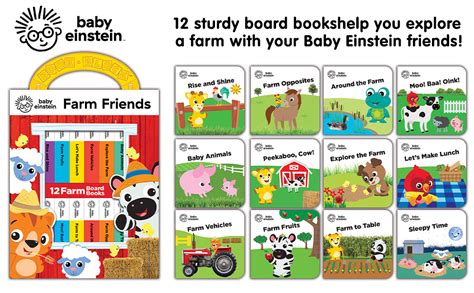 Baby Einstein - Farm Animals My First Library 12 Board Book Set - First ...