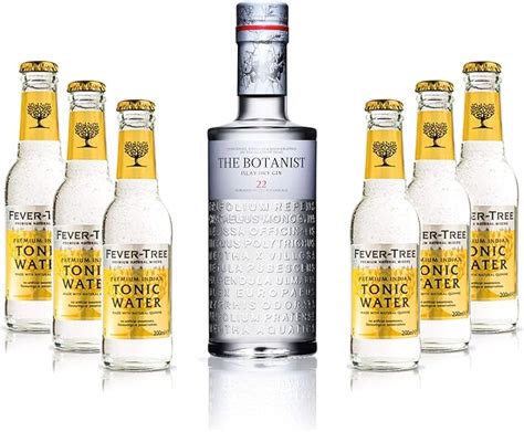 Gin Tonic Set - The Botanist Islay Dry Gin 0,7l 700ml (46% Vol) + 6x Fever Tree Tonic Water ...