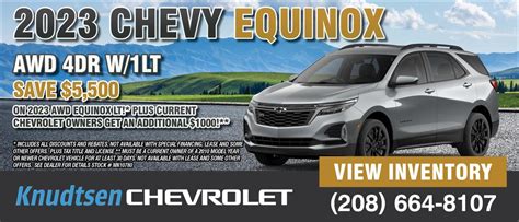 Knudtsen Chevrolet is a Coeur d'Alene Chevrolet dealer and a new car and used car Coeur d'Alene ...