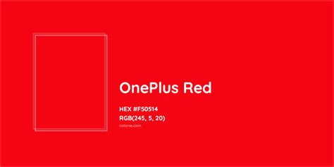 OnePlus Red Complementary or Opposite Color Name and Code (#F50514 ...