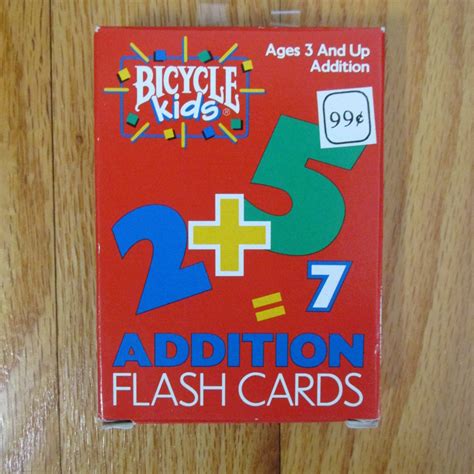 BICYCLE KIDS ADDITION FLASH CARDS NEW