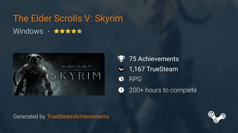 The Elder Scrolls V: Skyrim Achievements | TrueSteamAchievements